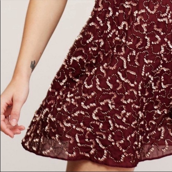 STUNNING RARE Free People Sassy Glam! Sequin Open Back Flying High Mini Dress - Picture 6 of 16